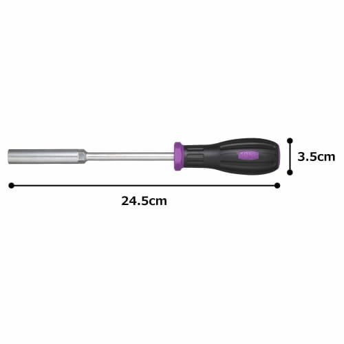 TONE Power Grip Box Driver (Deep Type) HPPGBD-10L Purple Width across flats 10mm