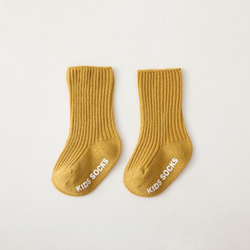 Bonbonfarbe Neue Kinder Baumwollsocke Für Jungen Kleinkinder Mädchen Knöchelsocken Gestreift Rutschfest Säugling Baby Bodensocke Weich