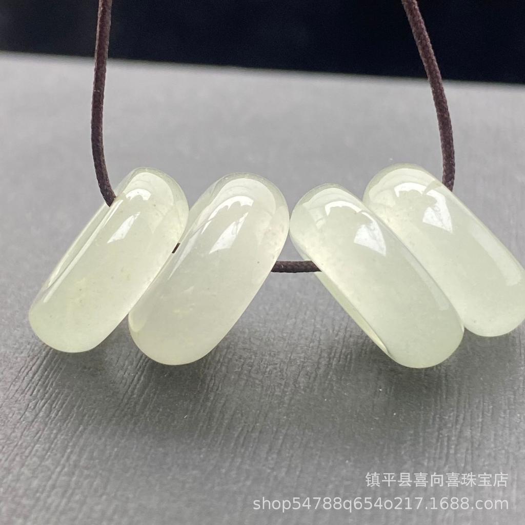 Natural Aventurine Jade Round Runner Ring - Chinese Style DIY Bracelet Accessory