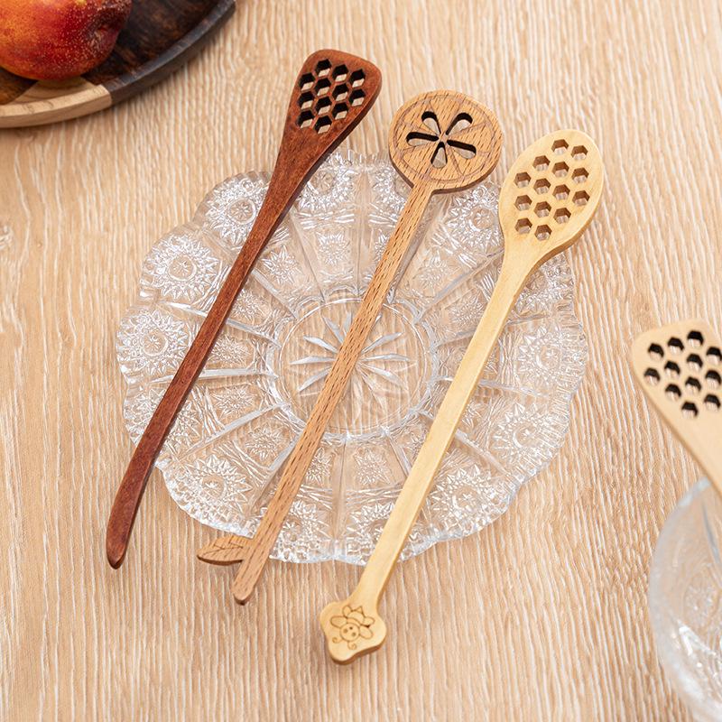 Japanese Beech Wood Honey & Coffee Stirring Spoon - Creative Lemon Design