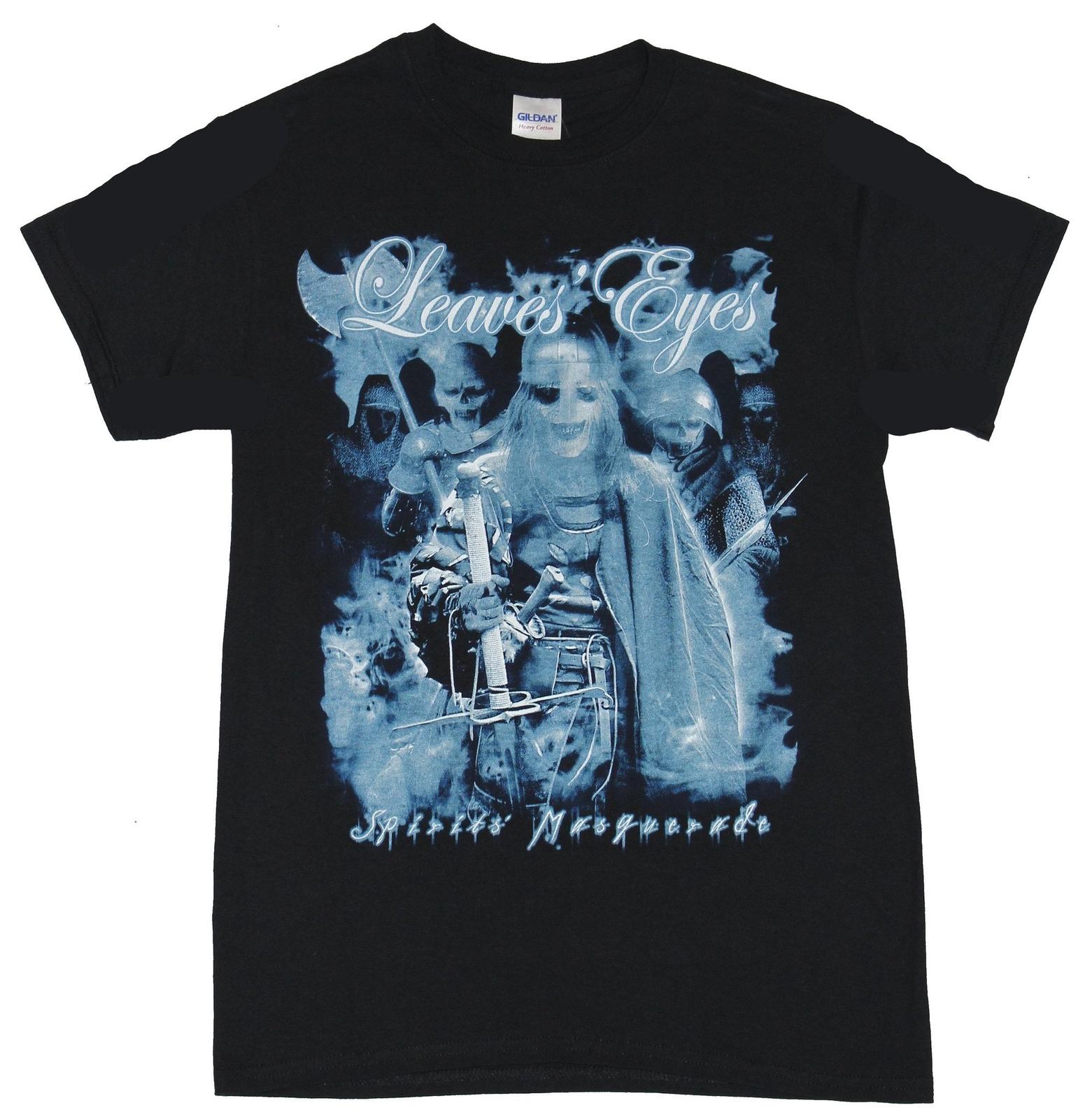 Leaves Eyes Adult New T-Shirt - Spirits Masquerade Ghostly Knights Pic L