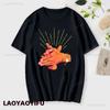 CAMARÓN Graphic Print Tops Stylish Men's T-shirt Fun Novelty Short Sleeved Streetwear Cotton Retro Trend Cool Street T Shirts