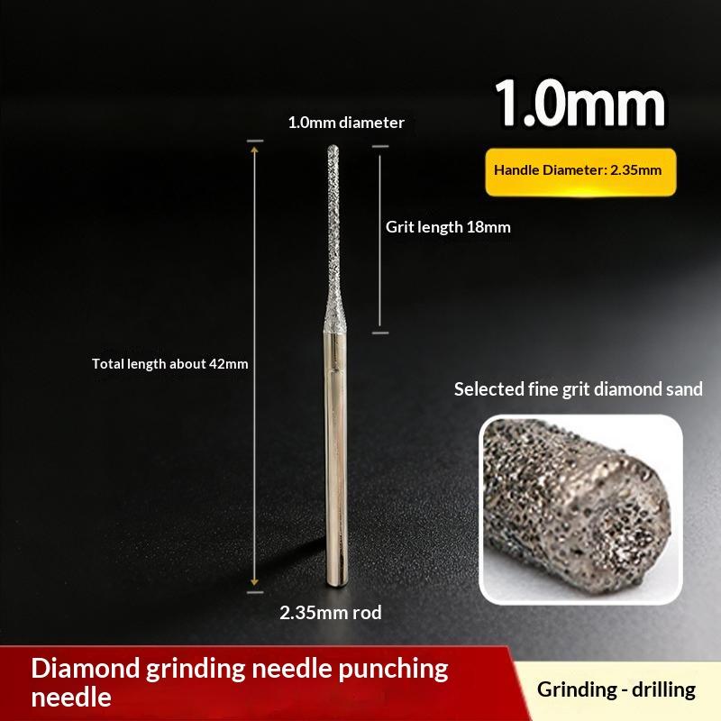5Pcs Sharp Cutting Mini Diamond Cylindrical Files Small Diameter Reaming Hand Tools for Ceramic Grinding Craft Making