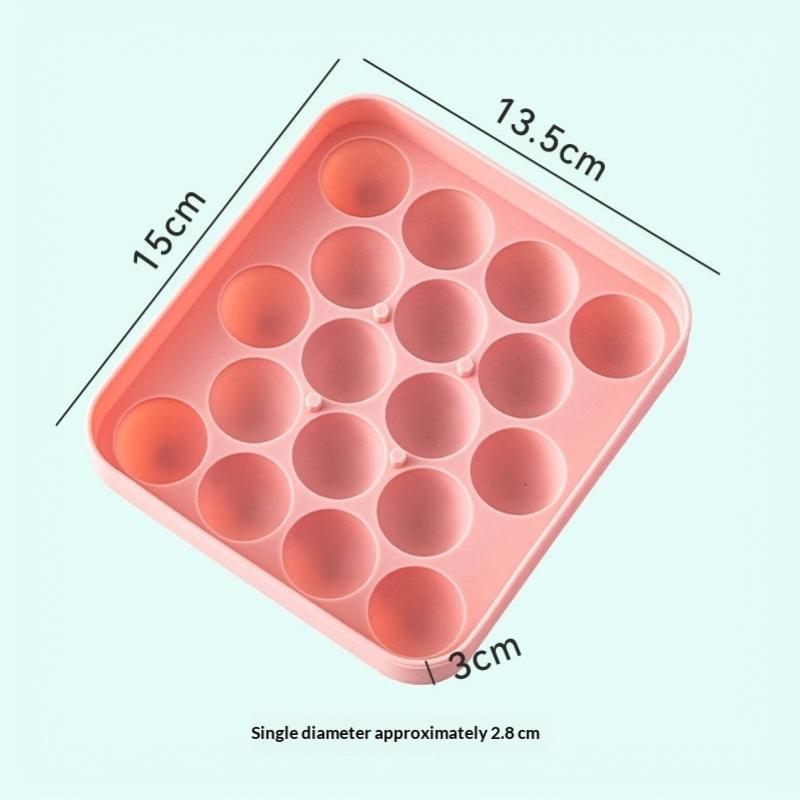 Silicone Ice Cube Ball With 18 Compartments And Lid Fruit Ice Cube Mold Silicone Ice Storage Box Easy To Demold