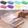 High Quality Plastic Pencil Case Transparent Large Capacity Pen Box Multifunctional Sketching Paint Brush Organizer Students