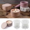 Silicone Mold for DIY Cement Cup with Crystal Effect Trendy Plaster Candle Cup