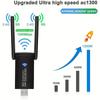 2-Antennen-Design WiFi USB-Adapter 2,4G/5Ghz Drahtlose Netzwerkkarte 1300Mbps WiFi-Dongle Bürogebrauch