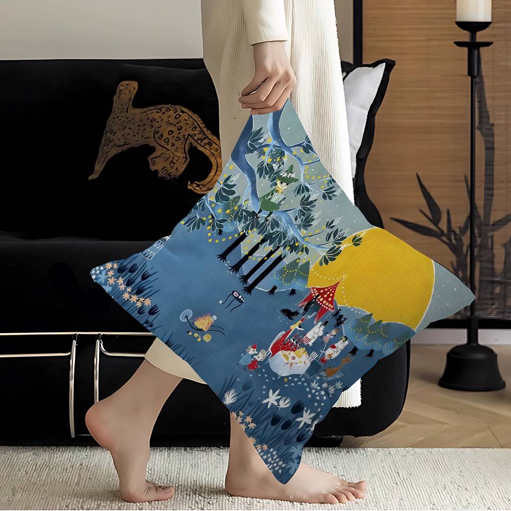 Federa Cuscino M-Moomins Federa Cuscino Rivestimento Divano Cuscino Decorazione Casa Federa
