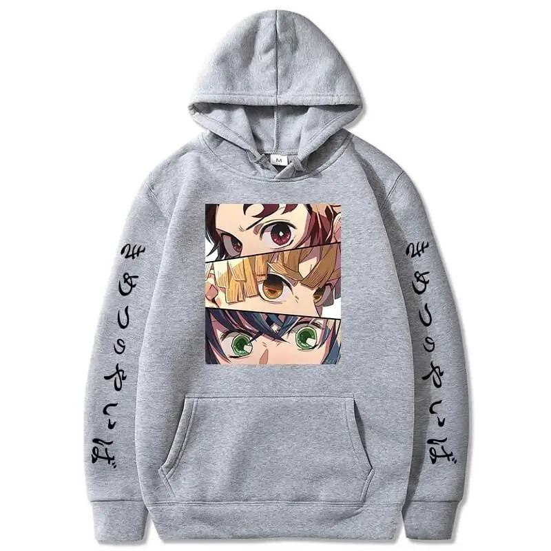Anime Hoodies Men Autumn Winter Long Sleeve Harajuku Unisex Pullover Fashion Casual Hooded Sweatshirts Tops