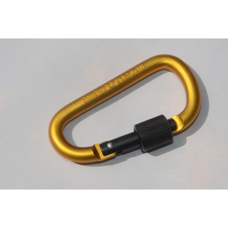 Outdoor Aluminium D-Form Verschlusskarabiner Schlüsselanhänger Rucksackclip Seilhaken für Camping Wanderausrüstung Zubehör