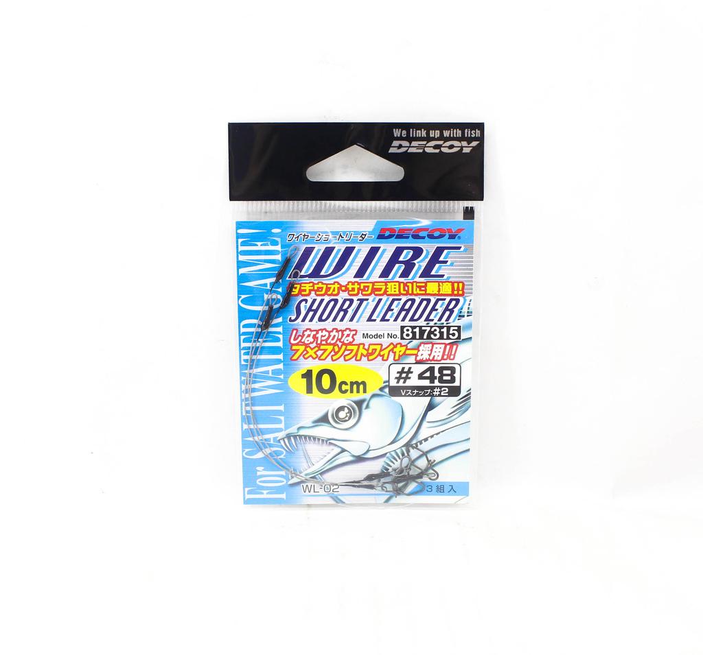Decoy WL-02 48-10 Cm Wire Short Leader Size 2 Snap (7315)