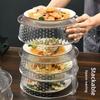 Multifunctional Microwave Splatter Cover Dustproof Dish Cover Plastic Food Cover  Kitchen