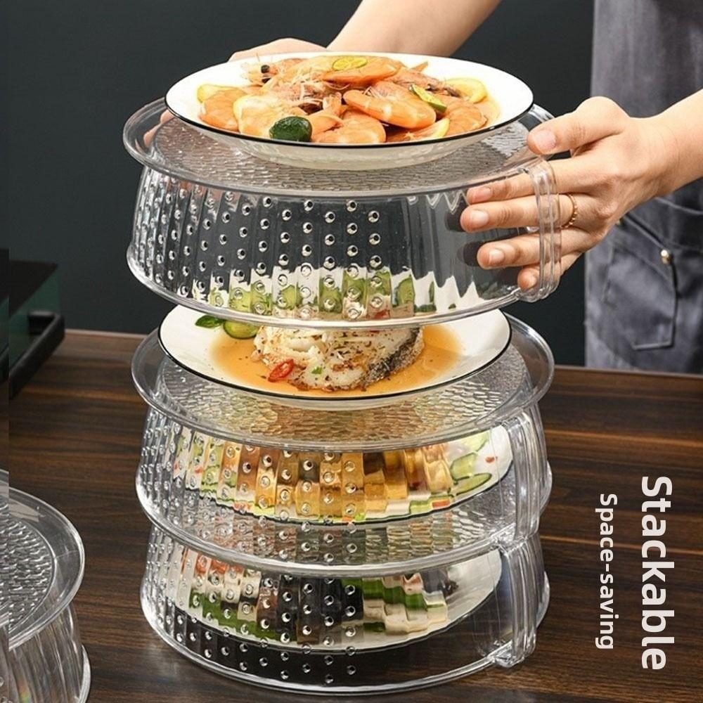Multifunctional Microwave Splatter Cover Dustproof Dish Cover Plastic Food Cover Kitchen