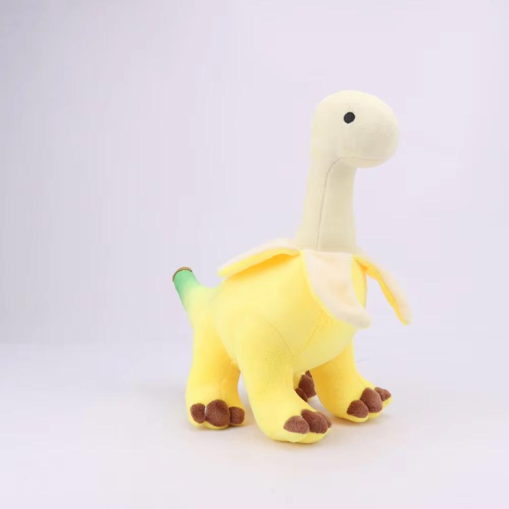 28CM Adorable Peeled Banana Brontosaurus Plush Playthings Gentle Stuffed Dragon Animals Present Designed for Children Birth Date Present Home Decor