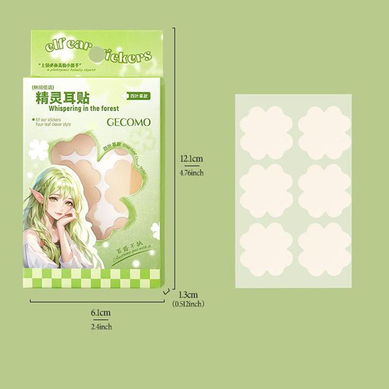 12 Наклеек-поддержек для эльфийских ушей Невидимый корректор ушей Наклейки для поддержки мочек ушей Макияж для эльфийских ушей Наклейки для V-образного лица Простота использования