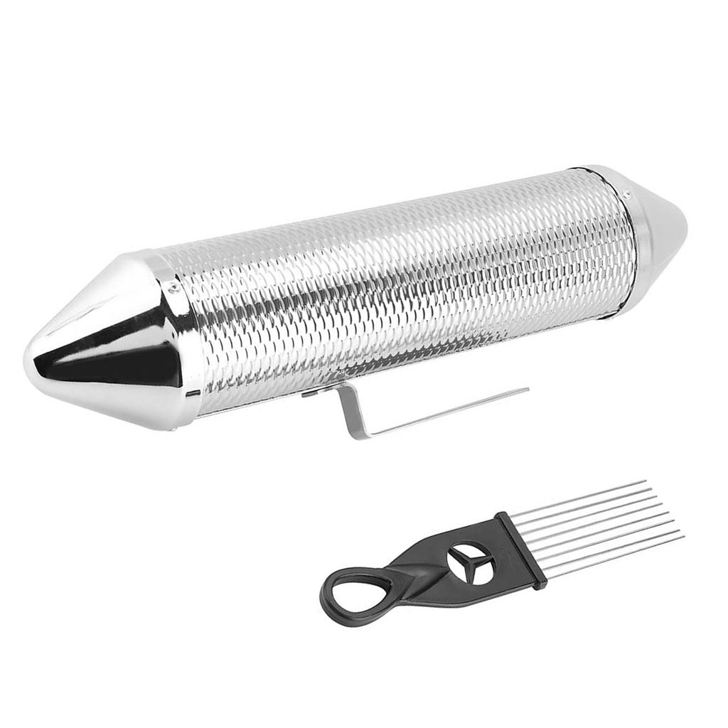 Durable Stainless Steel Metal Guiro Musical Percussion Instrument with Scraper