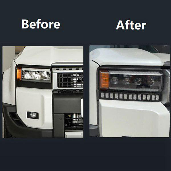 1 Paar dreifarbige Tagfahrlichter für 2024 Toyota Land Cruiser Prado 250