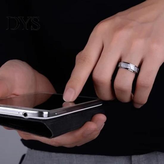 Men Fashion Matte Geometric Band Finger Ring Wedding Engagement Jewelry Gift