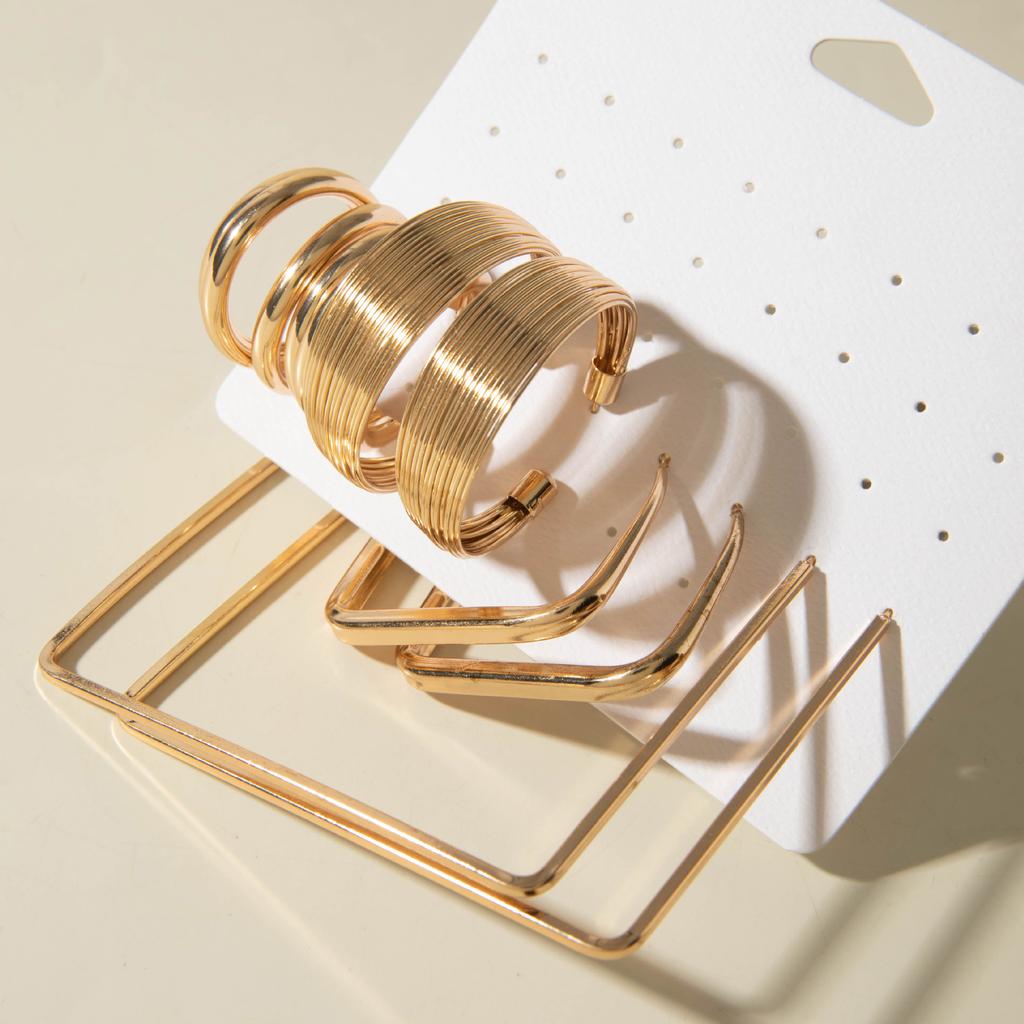 Accessories exaggerated earrings, geometric cold wind creative alloy earrings set