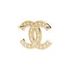 Chanel CC Brooch Artificial Crystal Women Brooch Gold White A64762-Y09530-Z2048