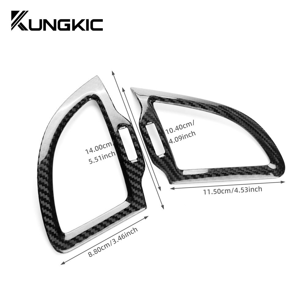 Äkta Kolfiberöverdrag För Kia Stinger 2018 2019 2020 2025 2025 2025 Vänsterstyrd Bil Instrumentpanel AC-uttag Ventiler Ram Interiörlist