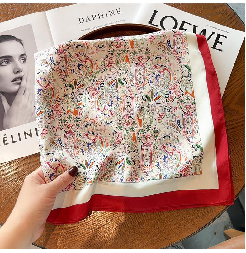 100% mulberry silk double crepe silk silk scarf 65 square scarf versatile fashion new scarf high-end gift neck protection scarf