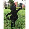 Girl Decorative Garden Stakes Metal Silhouette Ornaments Indoor E Outdoor Patio Balcony Landscaping
