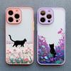 Anime Landscape Painting Cute Cat Phone Case For iPhone 17 16 15 14 Pro Max Plus 11 12 13 Mini Pro Max Shockproof Back Covers