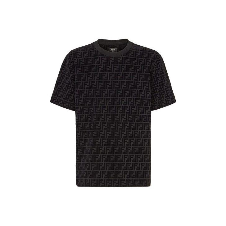 Fendi T-shirt Homme Noir Marron FY0936A7D5F0ABB