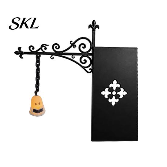 Kompakte Arbeitszimmerlampe 3D-gedruckte Geister-Bücherregal-Lampe, Warme LED-Bibliothekslampe mit Vintage-Straßen-Kleiner Leseecken-Silhouette, Dekorativ