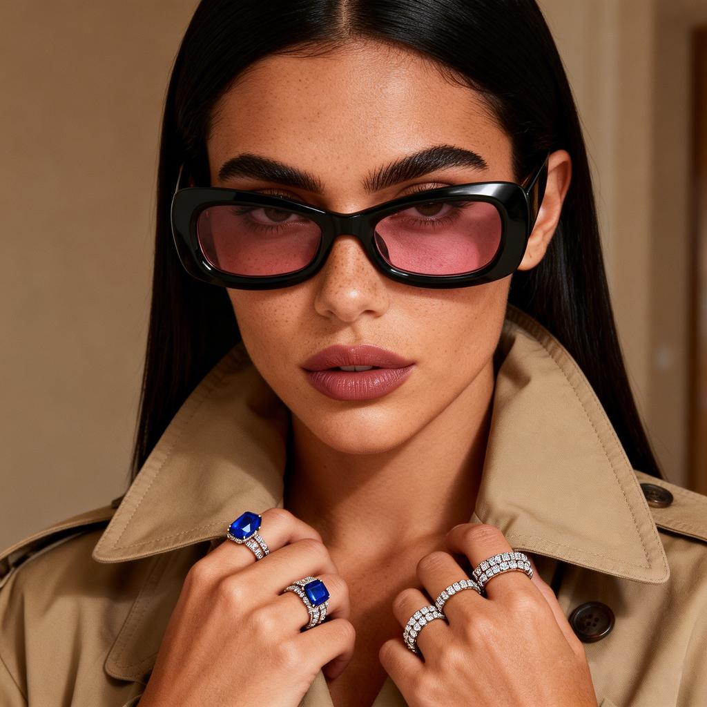 Vintage Internet celebrity sunglasses women's tide millennial style small frame Spice girl glasses polarized light anti-ultraviolet sunset sunglasse