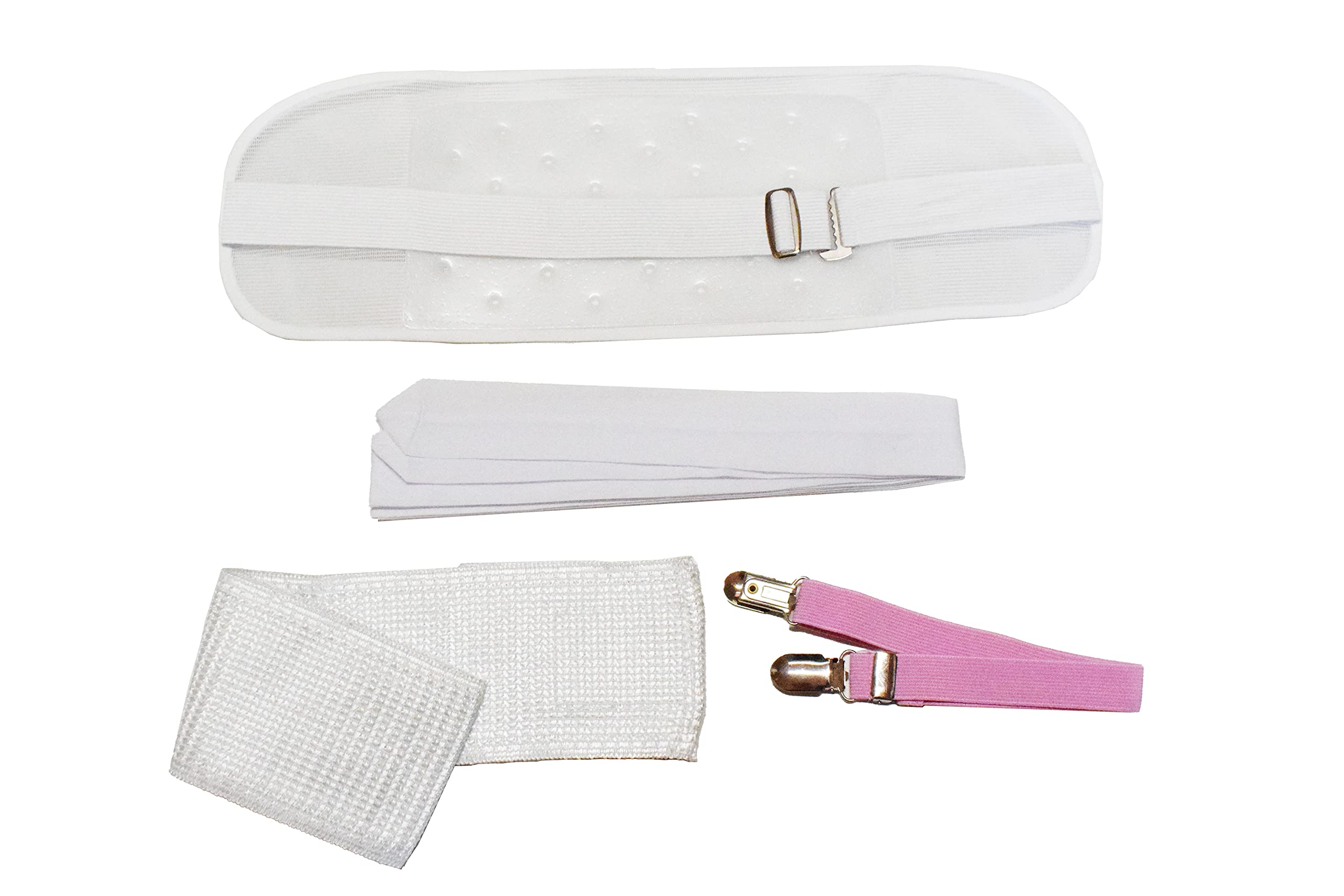 

Yukata Dressing Set (4 Pieces): Easy-to-use mesh front panel, magic belt, kimono belt, and one waist tie. Simple dressing accessories.