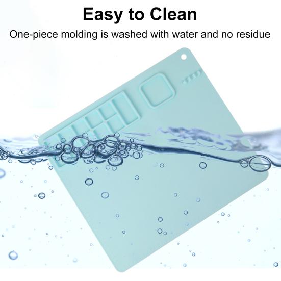 

Силиконовый коврик для рисования со складной щеткой для чистки, мягкий гибкий очень большой коврик для рисования маслом своими руками с гнездом для ручки для детей