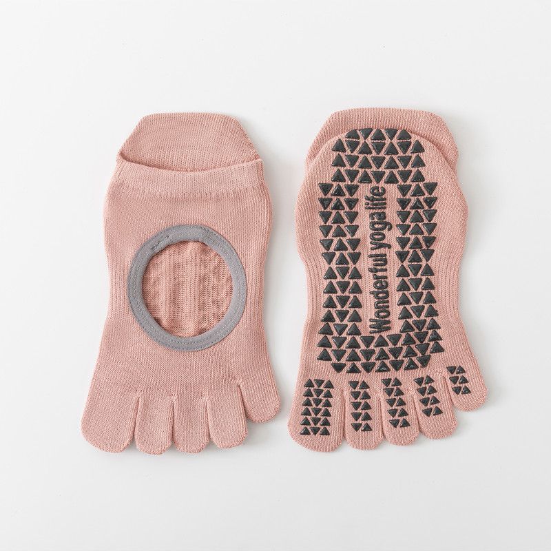 

Instep Showing Five Finger Yoga Socks Professional Non Slip Women Split Toe Boat Socks Pilates Socks Indoor Fitness Sports Short Open Back five-finger yoga socks pink 1 pair]