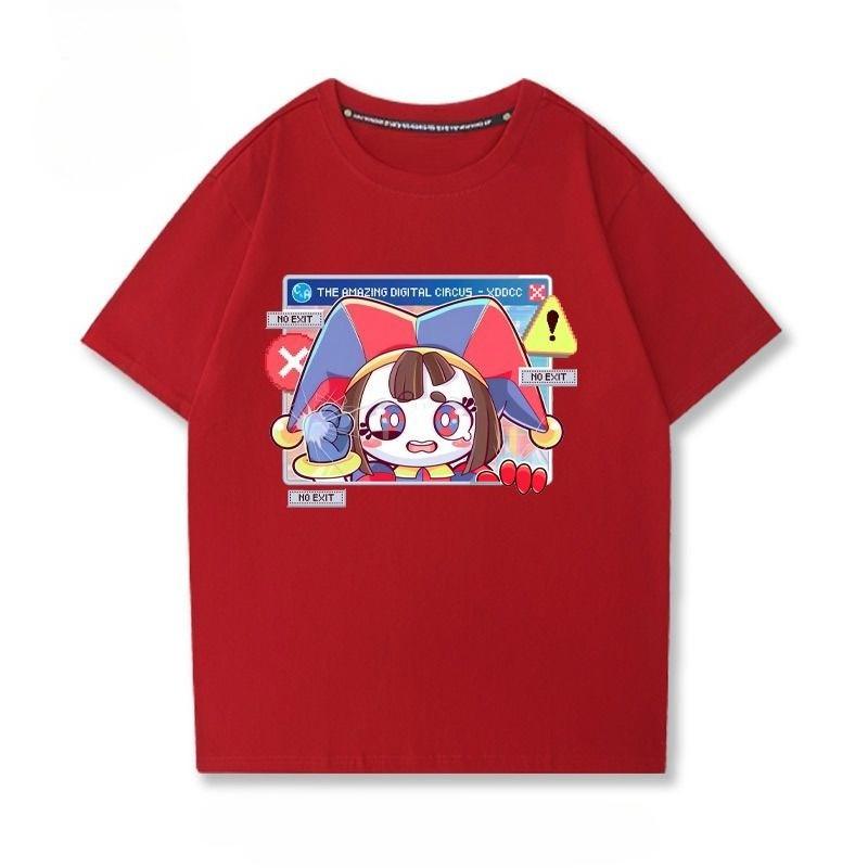 Magic Digital Circus Graphic Printing Pure Cotton Parent-child OutfitT-shirts Short Sleeves Luxury Outdoor Sports Brand