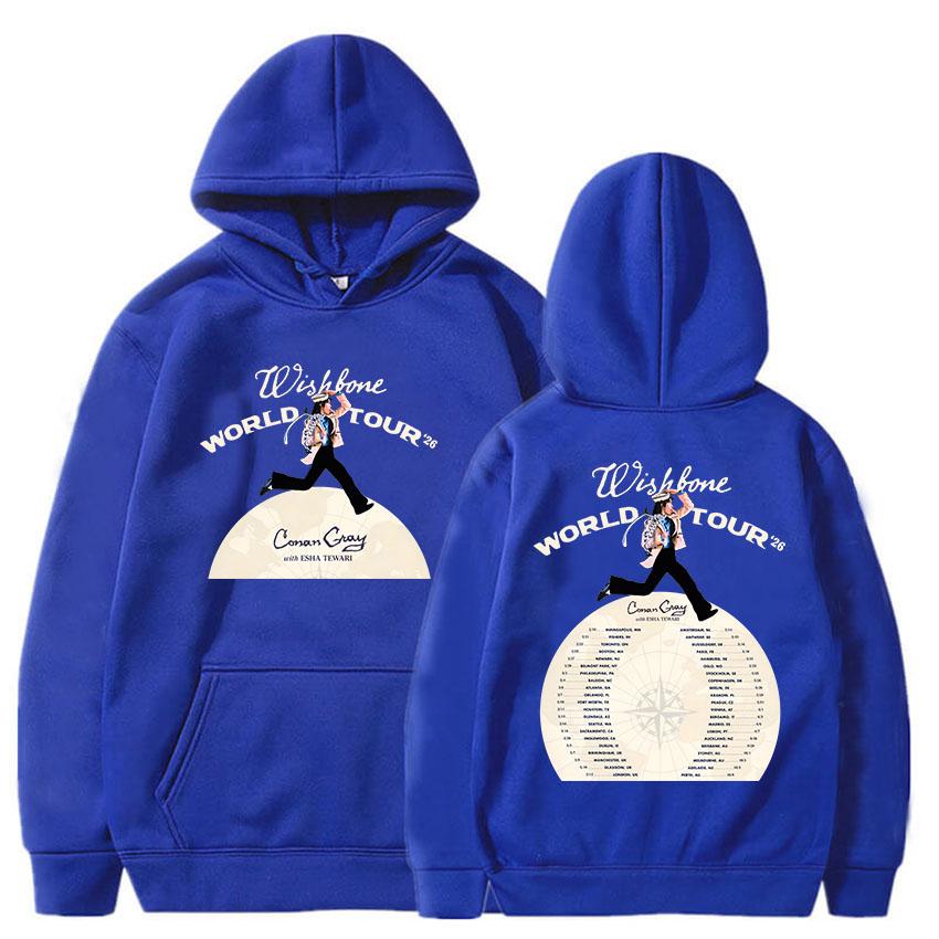 CONAN GRAY Wishbone World Tour 2026 Hoodies Fleece Winter Loose Hooded Sweatshirts Men Women Clothing Graphic Top