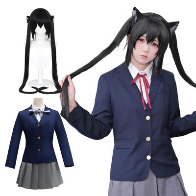 [Kamihei Ryohin] Nakano Azusa Cosplay Costume with Wig - K-On! Light Music Club, Private Sakuragaoka Girls' High School, After School Tea Time - Popul