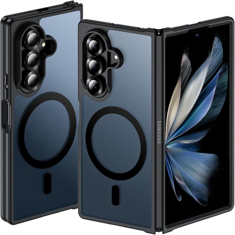 

Подходит для складного мобильного телефона Samsung ZFold7 Матовый чехол с чувствительной кожей Магнитное поглощение ZFlip6 Полностью закрытый Противоударный Новый защитный чехол Samsung Z Fold7