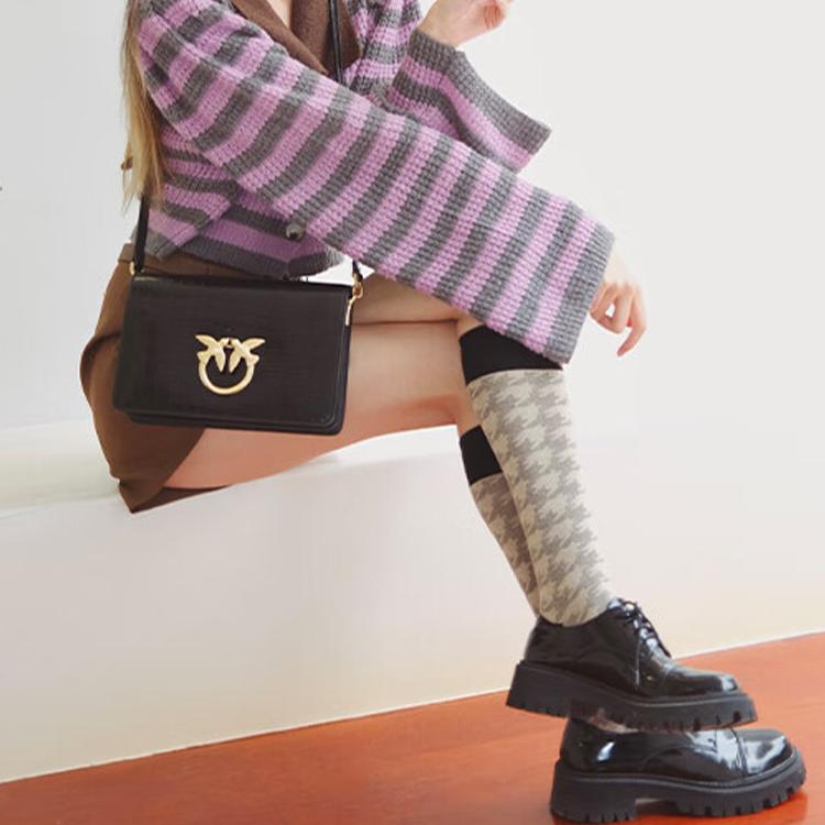 New PINKO Cowhide Leather Swift Bag Shoulder Bag Crossbody Bag Mini Women's Black 1P22VW-A051-Z99G
