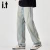 Izzue IT Men's Street Style Straight-Leg Jeans