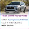 Air Outlet Cover for Toyota Highlander Kluger XU70 ~  Under Rear Seat Car Conditioner Ventilation Exhaust Accessorie