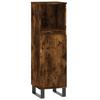 VidaXL Bathroom Cabinet Smoked Oak 30x30x100 Cm Engineered Wood 831569