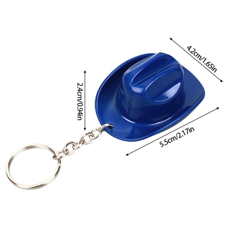 Practical ABS Plastic Cowboy Hat Shaped Bottle Opener Keychain Perfect for Camping Backpacking and Daily Use