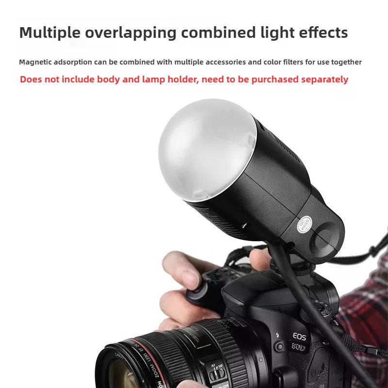 AK-R11 Magnetischer Kuppel-Diffusor Einfache Montage Ersatz Weicher Natürlicher Lichteffekt für Aufsteckblitz Produktfotografie