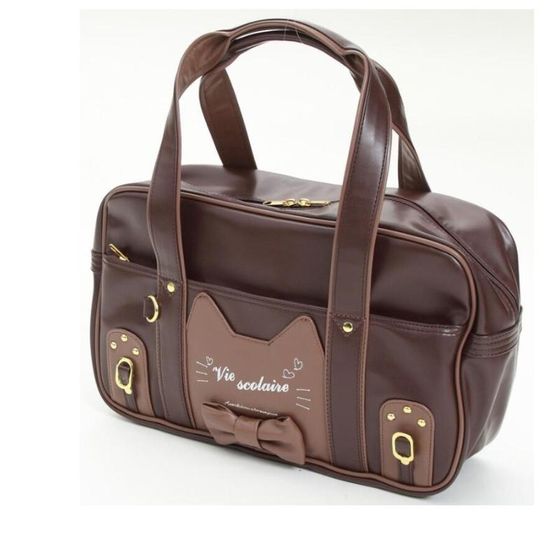 New Fashion College Wind Japanese Department Cat Student Bag Women Shoulder Bag High Capacity Handheld Bag Leisure Crossbody Bag