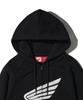 Felpa con cappuccio e zip Phyps Motorcycle Honda Racing Logo_Nera