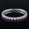 2026 Nuovo Arrivo Lusso Rotondo Colore Rosa su Mano Bracciale Bangle per Donne Regalo Anniversario Gioielli S5787