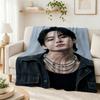 Black Denim Silver Chains Aesthetic Pattern Blanket Ultra Soft Throw Blanket For Living Room Sofa Bedroom Bed Home Party Decor Memorial Gift