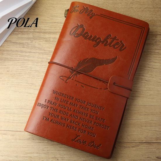 Collage Friendly Notebook Journal Notebook, Loose-Leaf Refillable Faux Leather Cover with Elastic Durable Daily Use Strap, Multi-Purpose Writing Diary