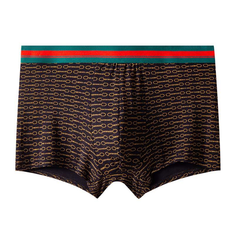 Pánské boxerky z ledového hedvábí s potiskem - Prodyšné, mladistvý letní styl